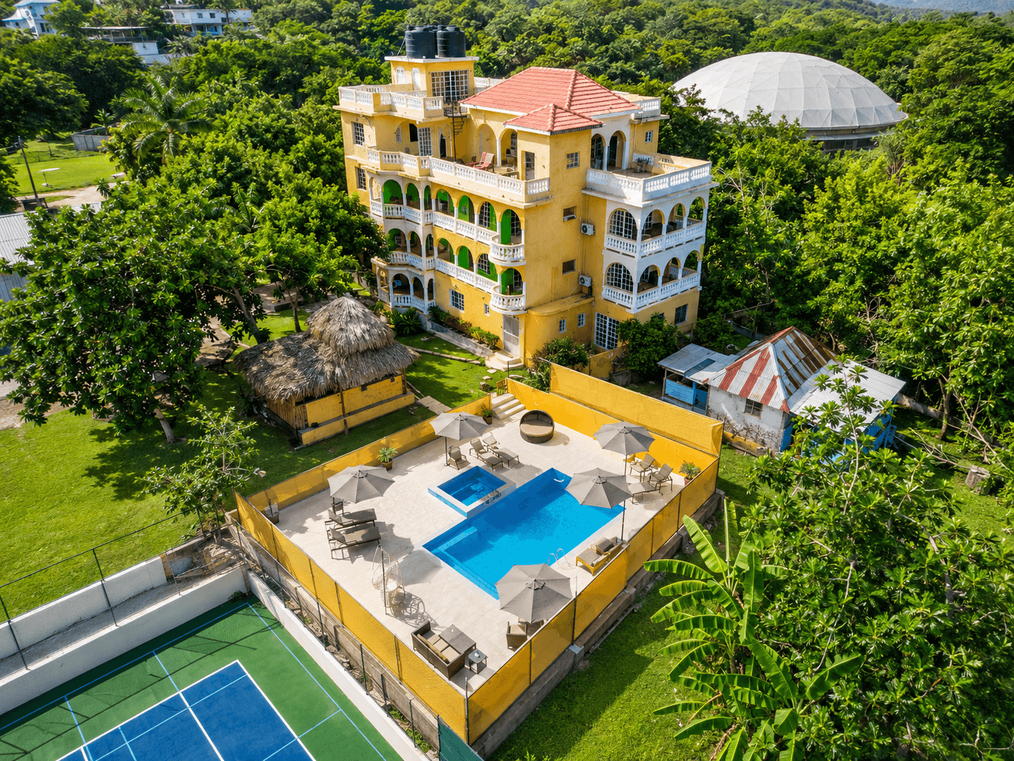 Sunlit retreat moment in Jamaica
